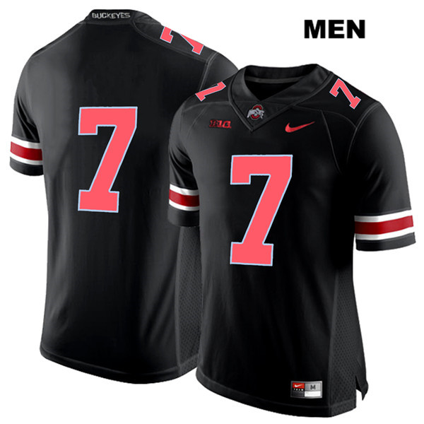 Ohio State Buckeyes Men's Dwayne Haskins #7 Red Number Black Authentic Nike No Name College NCAA Stitched Football Jersey AL19H14CZ
